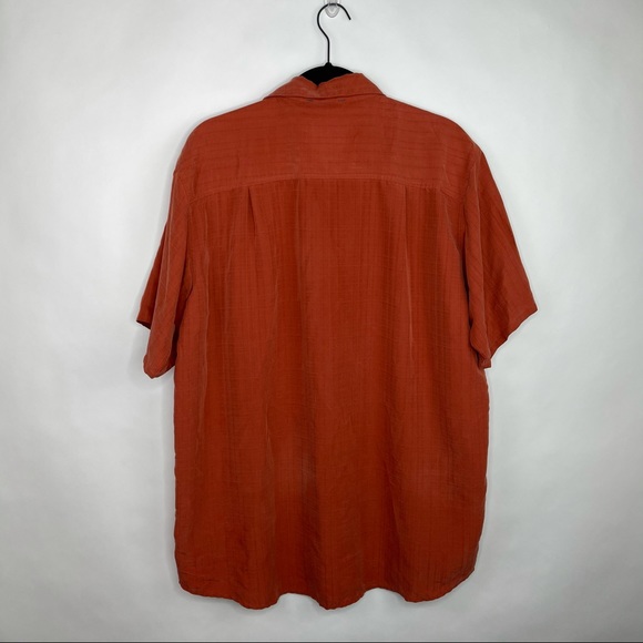 Simms Burnt Orange Button Down Shirt Short Sleeve Men’s Size L. J - Picture 6 of 7